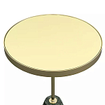 Кофейный столик с круглой зеркальной столешницей и мраморным основанием Stable Base варинант исполнения - 2 | Loft Concept в Ростове-на-Дону