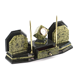 Настольный письменный набор из змеевика с часами и таблетницей Successful Leader варинант исполнения - 2 | Loft Concept в Ростове-на-Дону