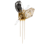 Бра с 2-мя плафонами из стекла и металла и вертикальными подвесками Gilded Mirage  варинант исполнения - 3 | Loft Concept в Ростове-на-Дону