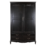 Шкаф черный с 4-мя ящиками и 2-мя дверцами в стиле Прованс Vintage варинант исполнения - 1 | Loft Concept в Ростове-на-Дону