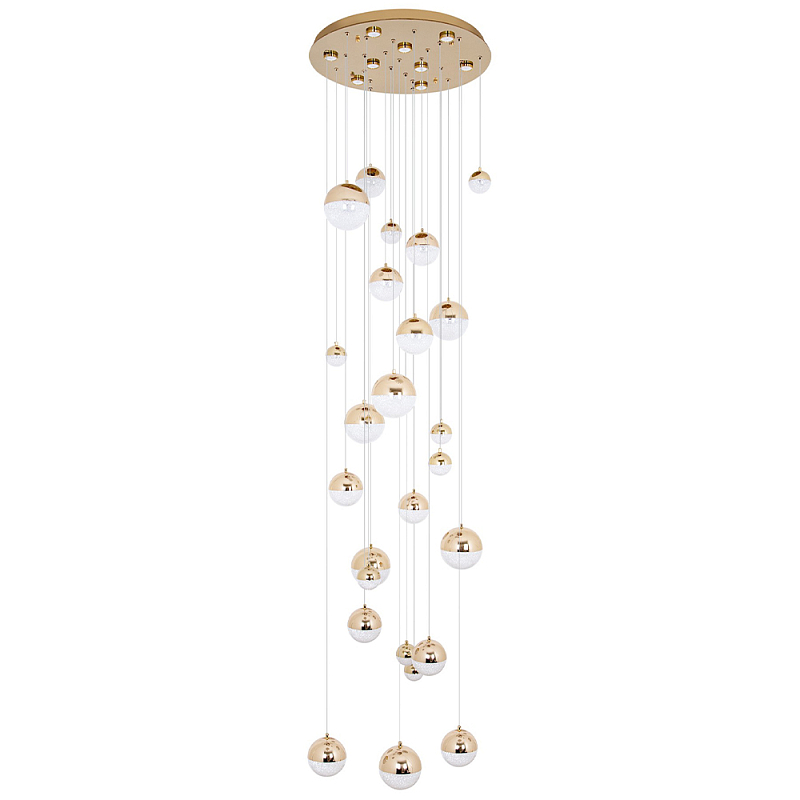         Esme Sphere Crystal Brass Cascade Chandelier 25    -- | Loft Concept 