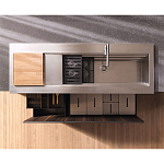 Кухонный гарнитур из массива дерева и камня HI-LINE 6 FRAME DOOR Dada Engenereed Kitchen варинант исполнения - 8 | Loft Concept в Ростове-на-Дону