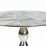 Кофейный столик с рельефной столешницей из металла Aplika Silver варинант исполнения - 4 | Loft Concept в Ростове-на-Дону