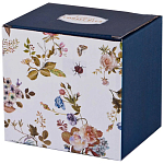 Кружка синяя из фарфора с рисунком цветов 400 мл Garden Whisper Porcelain Set  варинант исполнения - 2 | Loft Concept в Ростове-на-Дону