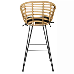 Стул барный с ротанговым плетением Half Bar Chair with Wicker с подлокотниками варинант исполнения - 5 | Loft Concept в Ростове-на-Дону