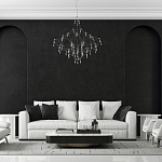 Люстра с тонким металлическим каркасом цвета хром Quasar варинант исполнения - 5 | Loft Concept в Ростове-на-Дону