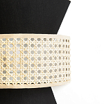 Бра с плетеным декором из ротанга Bonnie Wicker Black Wall Lamp варинант исполнения - 3 | Loft Concept в Ростове-на-Дону