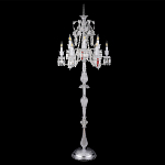 Торшер с 12-ю белыми текстильными абажурами и хрустальными подвесками Lustre Reverie варинант исполнения - 3 | Loft Concept в Ростове-на-Дону