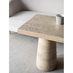 Столик приставной с квадратной столешницей Textured Cream Table варинант исполнения - 6 | Loft Concept в Ростове-на-Дону