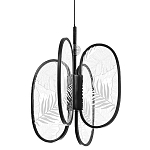 Люстра с гравировкой на акриловых плафонах Gravyura Black D 33 см варинант исполнения - 1 | Loft Concept в Ростове-на-Дону