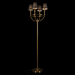 Торшер с металлическим основанием бронзового цвета с черными конусовидными абажурами Dignity варинант исполнения - 2 | Loft Concept в Ростове-на-Дону