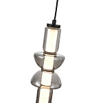 Подвесной светильник из дымчатого стекла цилиндрической формы с чёрным металлическим основанием Hiding secrets варинант исполнения - 6 | Loft Concept в Ростове-на-Дону