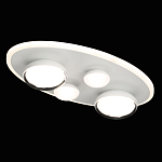 Потолочный светильник овальной формы белого цвета с 4-мя лампами Lunar Pebbles варинант исполнения - 2 | Loft Concept в Ростове-на-Дону