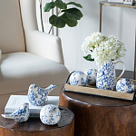  Набор керамических шаров с синей росписью Oriental Blue & White Ornament Vases варинант исполнения - 4 | Loft Concept в Ростове-на-Дону