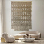 Панно на стену плетеное Макраме бежевый цвет  варинант исполнения - 10 | Loft Concept в Ростове-на-Дону