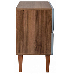 Тумба прикроватная серая из массива бука с 2-мя ящиками Wenge Light варинант исполнения - 3 | Loft Concept в Ростове-на-Дону