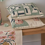 Подушка декоративная зеленого цвета с геометрическим рисунком Divine Abstractions варинант исполнения - 6 | Loft Concept в Ростове-на-Дону