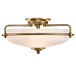 Потолочный светильник со стеклянным плафоном на изогнутых кронштейнах Quoizel  варинант исполнения - 11 | Loft Concept в Ростове-на-Дону