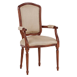 Стул с подлокотниками из натурального бука бежевый Solid Luxury варинант исполнения - 2 | Loft Concept в Ростове-на-Дону