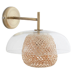 Бра с плафоном из плетенного бамбука Corzine варинант исполнения - 1 | Loft Concept в Ростове-на-Дону