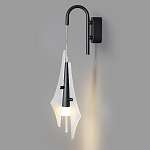 Бра черного цвета с плафоном из рельефного стекла Glass Pod варинант исполнения - 4 | Loft Concept в Ростове-на-Дону