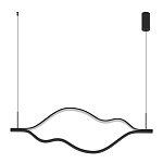 Подвесной светильник волнообразный изогнутый черного цвета 4000К Spiral Lighting варинант исполнения - 3 | Loft Concept в Ростове-на-Дону