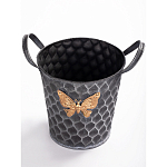 Железное кашпо Gold butterfly design варинант исполнения - 2 | Loft Concept в Ростове-на-Дону