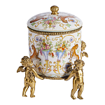 Шкатулка на ангелах из фарфора с бронзовыми элементам Eden Garden варинант исполнения - 1 | Loft Concept в Ростове-на-Дону