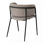 Стул полукруглый с каркасом из металла и мягким сиденьем и спинкой Soft Chenille варинант исполнения - 1 | Loft Concept в Ростове-на-Дону