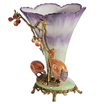 Ваза с цесарками из фарфора с бронзовыми элементами Garden of Eden варинант исполнения - 4 | Loft Concept в Ростове-на-Дону