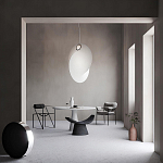 Подвесной светильник белый с фигурным тканевым плафоном White Whirlwinds варинант исполнения - 5 | Loft Concept в Ростове-на-Дону