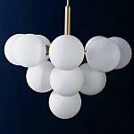 Люстра круглая со стеклянными сферами Maleficent варинант исполнения - 1 | Loft Concept в Ростове-на-Дону