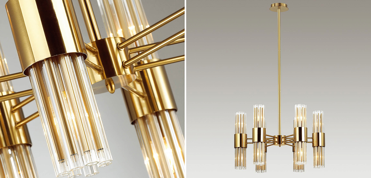 Люстра Gladwin Glass Tubes Chandelier Люстра Gladwin Glass Tubes Chandelier - Loft-Concept в Ростове-на-Дону