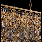 Люстра овальная каскадная с подвесками в форме колец Galaxy of Light варинант исполнения - 3 | Loft Concept в Ростове-на-Дону