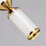 Подвесной светильник с двумя белыми рифлеными цилиндрическими плафонами Golden Swirl варинант исполнения - 6 | Loft Concept в Ростове-на-Дону