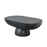 Столик кофейный черного цвета с овальной столешницей и круглым основанием Black Dalmen Table варинант исполнения - 5 | Loft Concept в Ростове-на-Дону