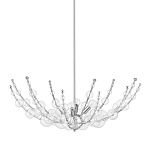 Люстра  с круглыми прозрачными шарами на серебряном каркасе Silver Stalk варинант исполнения - 2 | Loft Concept в Ростове-на-Дону