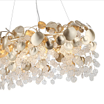 Люстра с декоративными подвесками из прозрачного стекла в форме монеток FAIRYTREE Light варинант исполнения - 9 | Loft Concept в Ростове-на-Дону
