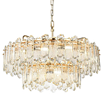 Люстра подвесная двухъярусная с хрустальными овальными подвесками Harmonica варинант исполнения - 1 | Loft Concept в Ростове-на-Дону