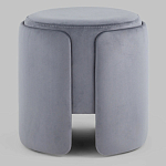 Пуф Alice Poof Grey Серый велюр варинант исполнения - 2 | Loft Concept в Ростове-на-Дону