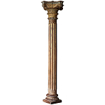 Антикварная колонна из тикового дерева Bhavnagar Antique Column Brown варинант исполнения - 1 | Loft Concept в Ростове-на-Дону