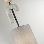 Подвесной светильник с серым тканевым плафоном Flourish варинант исполнения - 4 | Loft Concept в Ростове-на-Дону