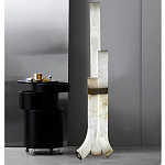 Торшер геометрический с тремя мраморными плафонами Marble Tripod варинант исполнения - 4 | Loft Concept в Ростове-на-Дону