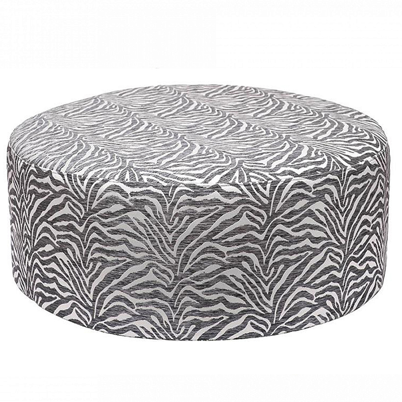 Пуф круглый с принтом Beige Jacquard Бежевый в Ростове-на-Дону | Loft Concept 