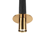 Подвесной светильник с узким цилиндрическим плафоном и золотым металлическим декором Concrete Pipe варинант исполнения - 6 | Loft Concept в Ростове-на-Дону