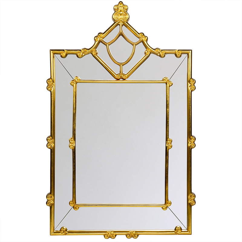 Зеркало прямоугольное Golden Classic Ornament Mirror Золотой в Ростове-на-Дону | Loft Concept 