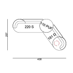 Угловой диван Calypso с поворотным механизмом и пуфом   варинант исполнения - 7 | Loft Concept в Ростове-на-Дону