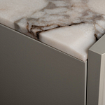 Тумба под телевизор серая с мраморной столешницей Uniqueness Marble варинант исполнения - 5 | Loft Concept в Ростове-на-Дону