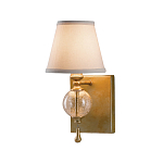 Бра со стеклянным шарообразным декором с пузырьками и бежевым абажуром Feiss варинант исполнения - 1 | Loft Concept в Ростове-на-Дону