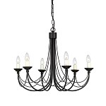 Люстра черного цвета ручной работы с канделябрами и переплетенной проволочной драпировкой Elstead Lighting варинант исполнения - 10 | Loft Concept в Ростове-на-Дону